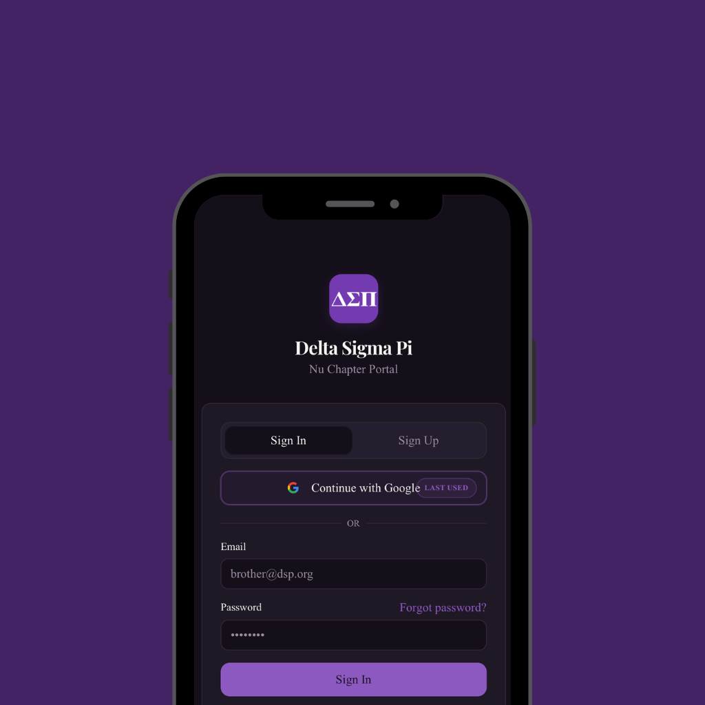 The Delta Sigma Pi App